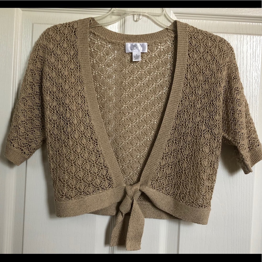 EUC Small Gold Sweater by Ann Taylor Loft